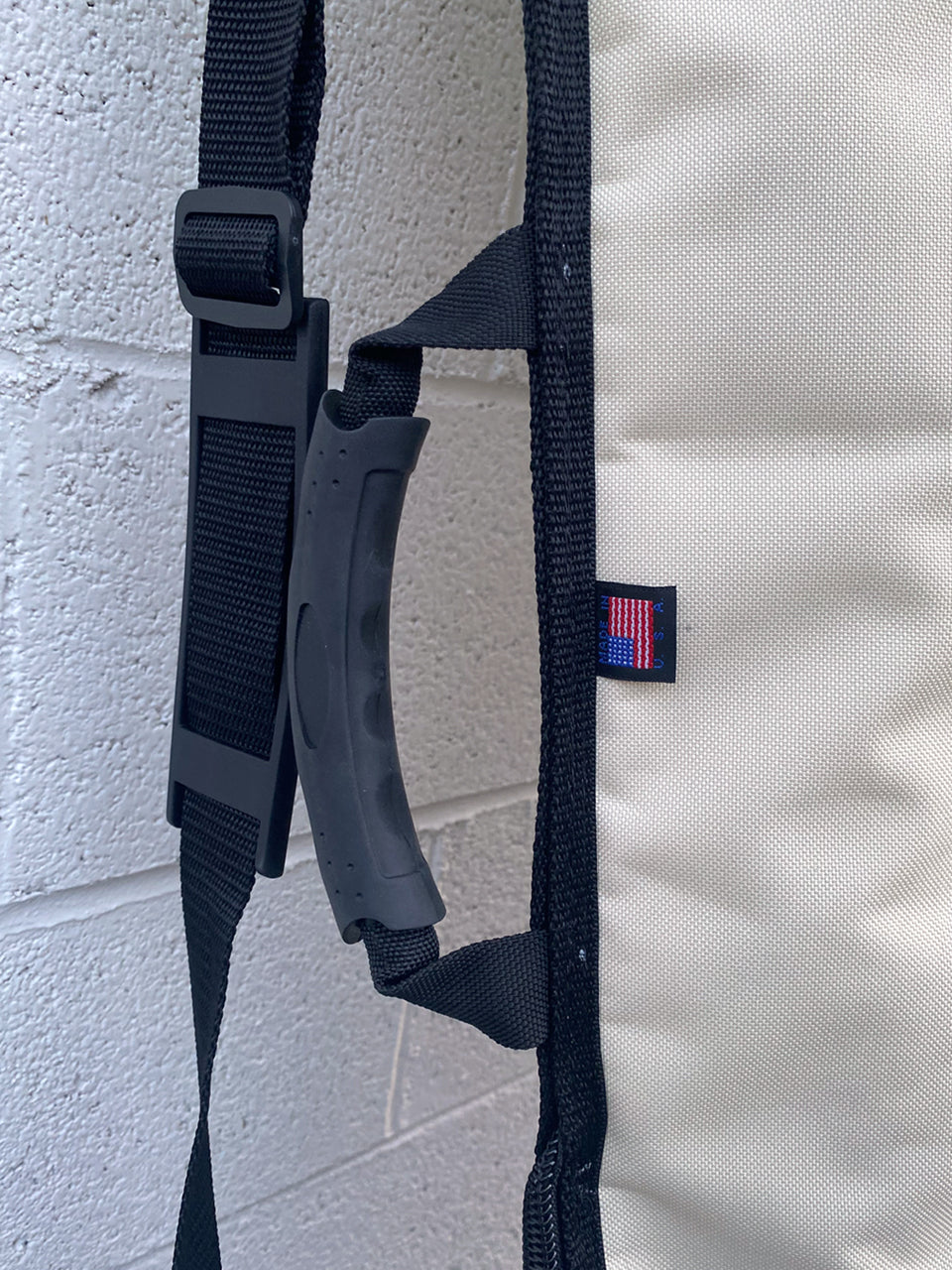 Green Fuz Checker Padded Surfboard Bag Longboard Handle