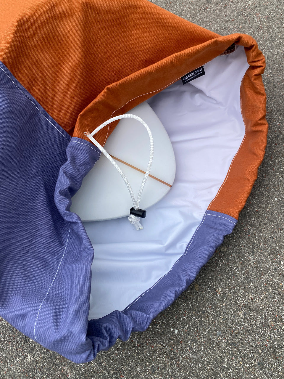 Green Fuz Stereo Canvas Surfboard Bag Liner