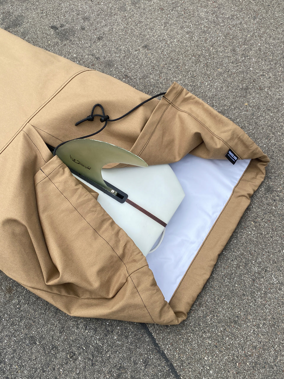 Green Fuz Surplus Canvas Longboard Board Bag Liner