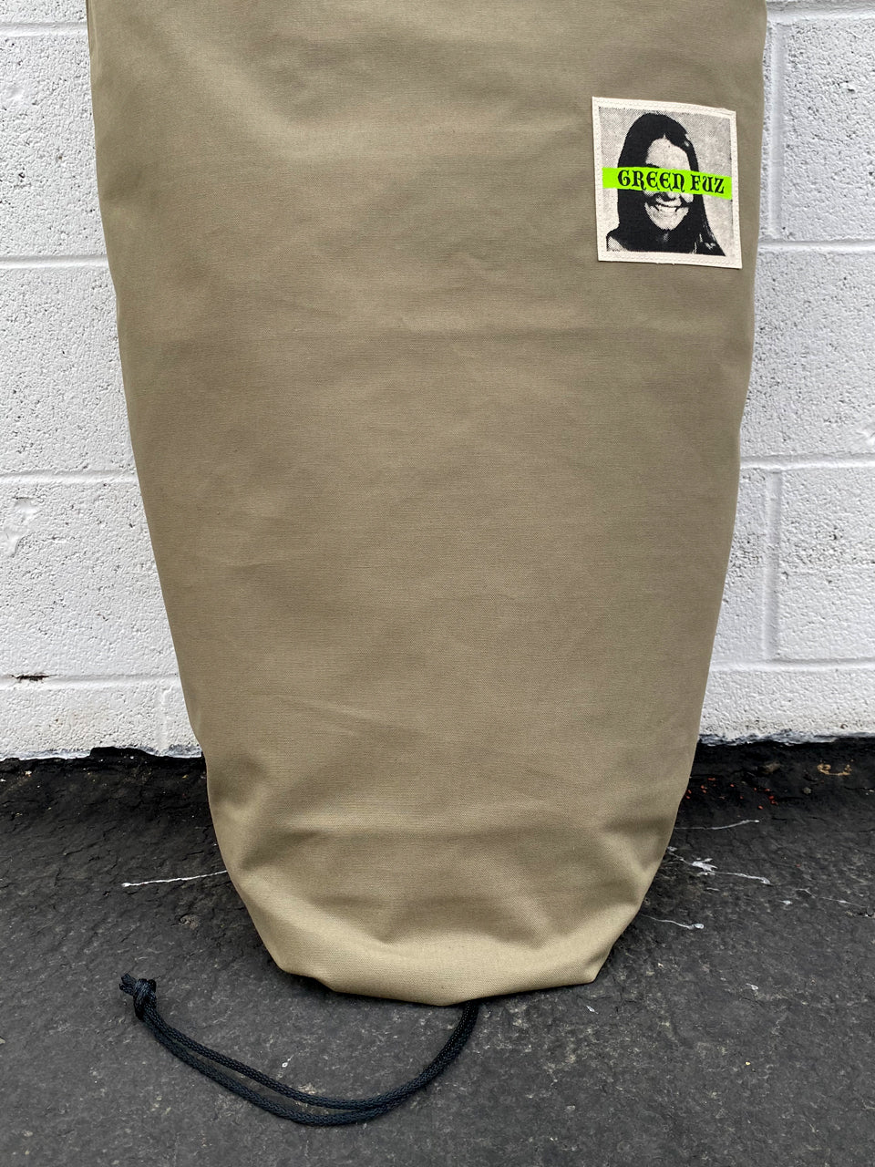 Green Fuz Army Canvas Board Bag Detail