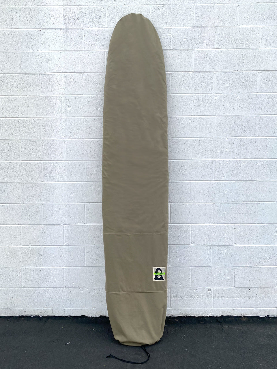 Green Fuz Army Canvas Longboard Board Bag Front