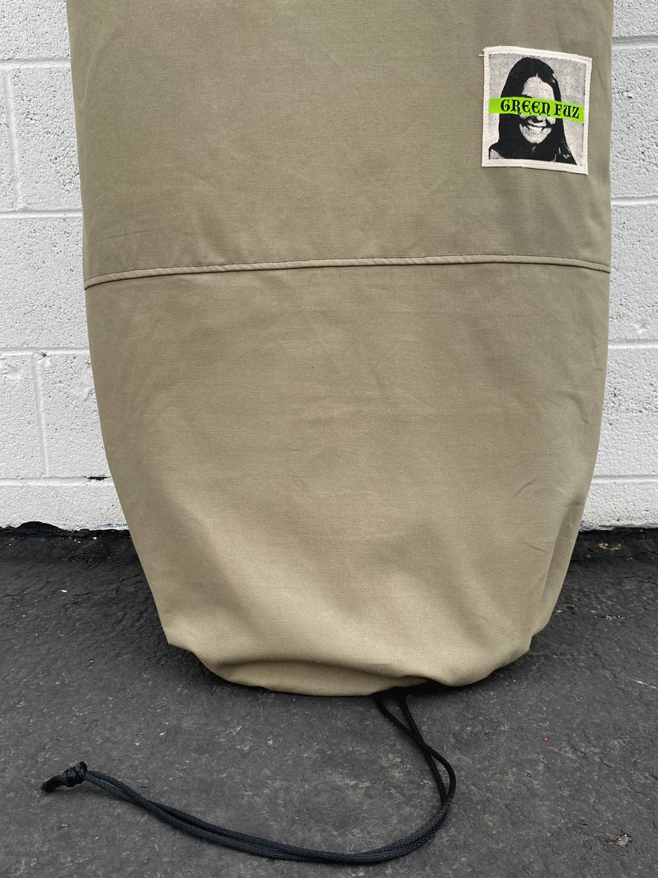 Green Fuz Army Canvas Longboard Board Bag Detail