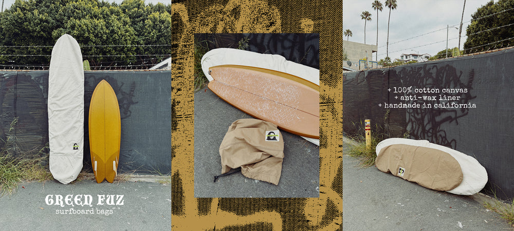 Green Fuz Board Bags // Handmade Canvas & Day Surf Bags