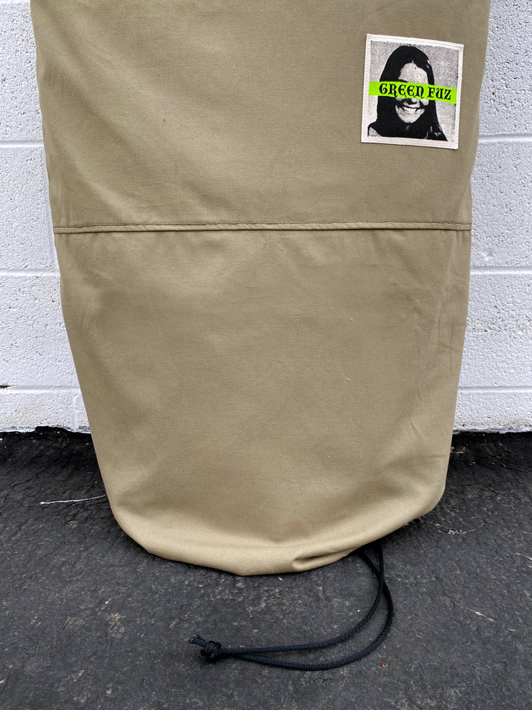 
                  
                    Green Fuz Army Canvas Board Bag Detail
                  
                
