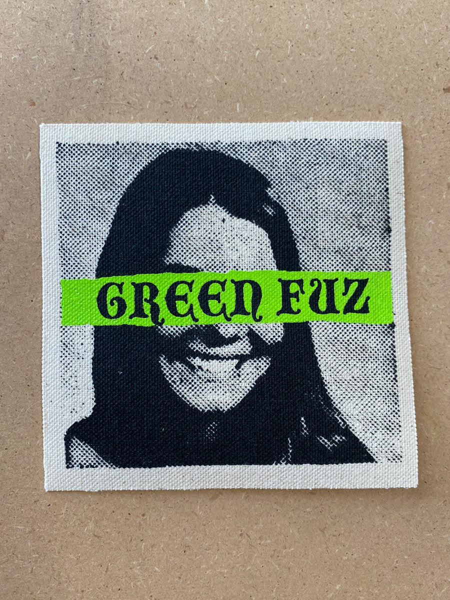 Green Fuz Screened Canvas Patch