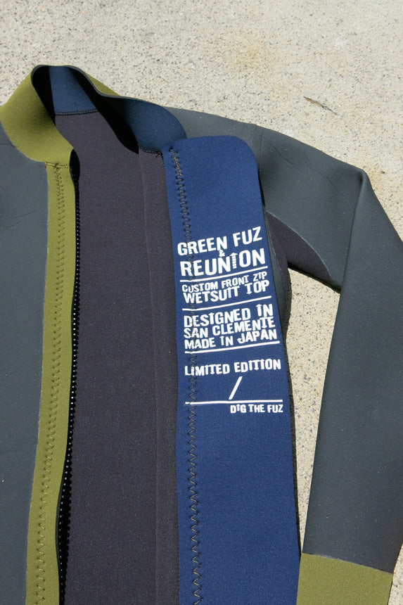 Green Fuz x Reunion Wetsuit Jacket | White